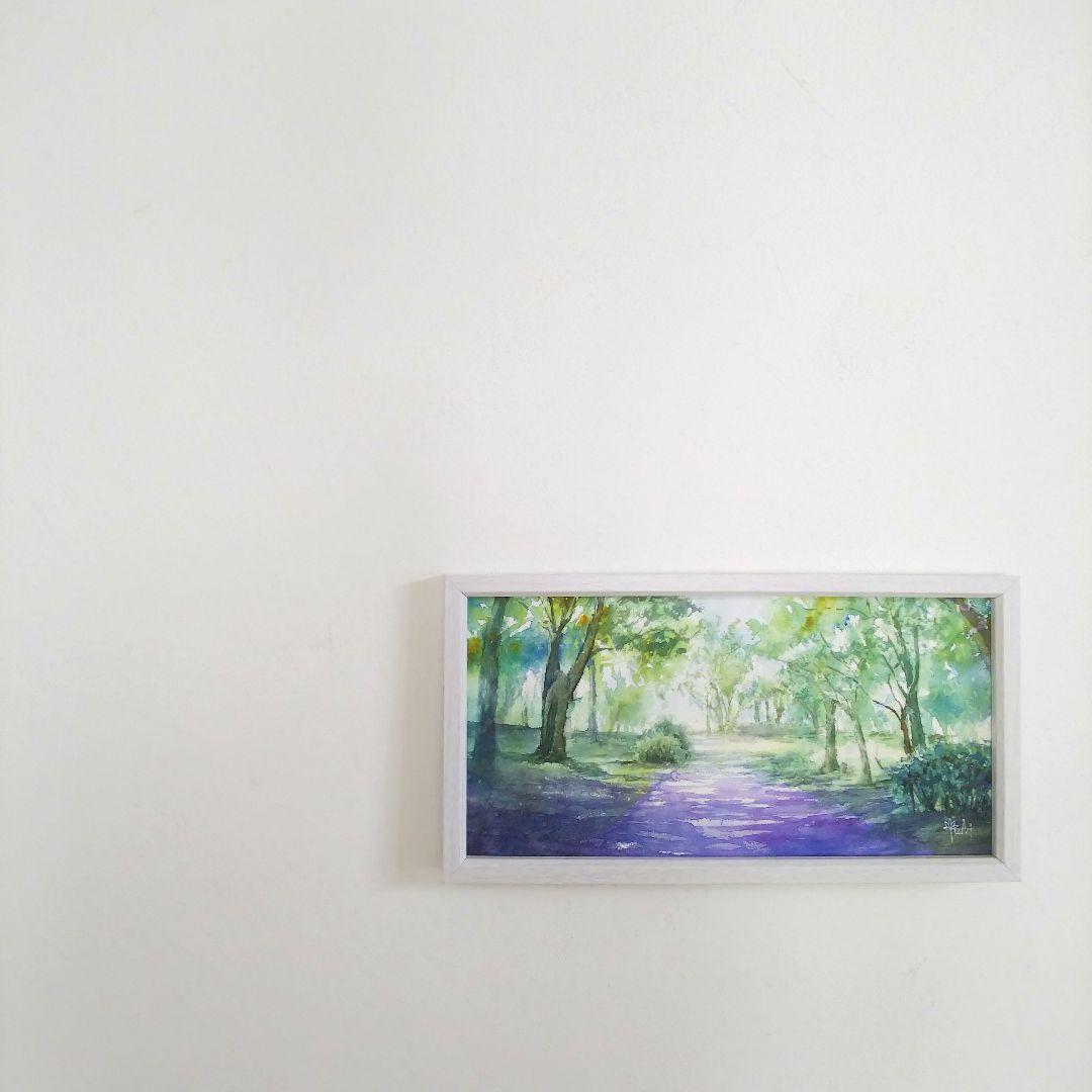 癒しの水彩画1166 木洩れ日