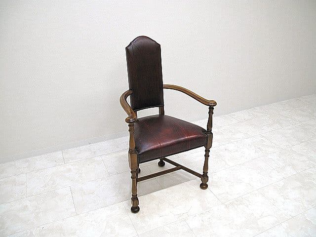 展示品 スペイン バロッサ バレンティ カクトワール　本革張りアームチェア