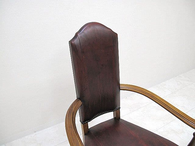 展示品 スペイン バロッサ バレンティ カクトワール　本革張りアームチェア