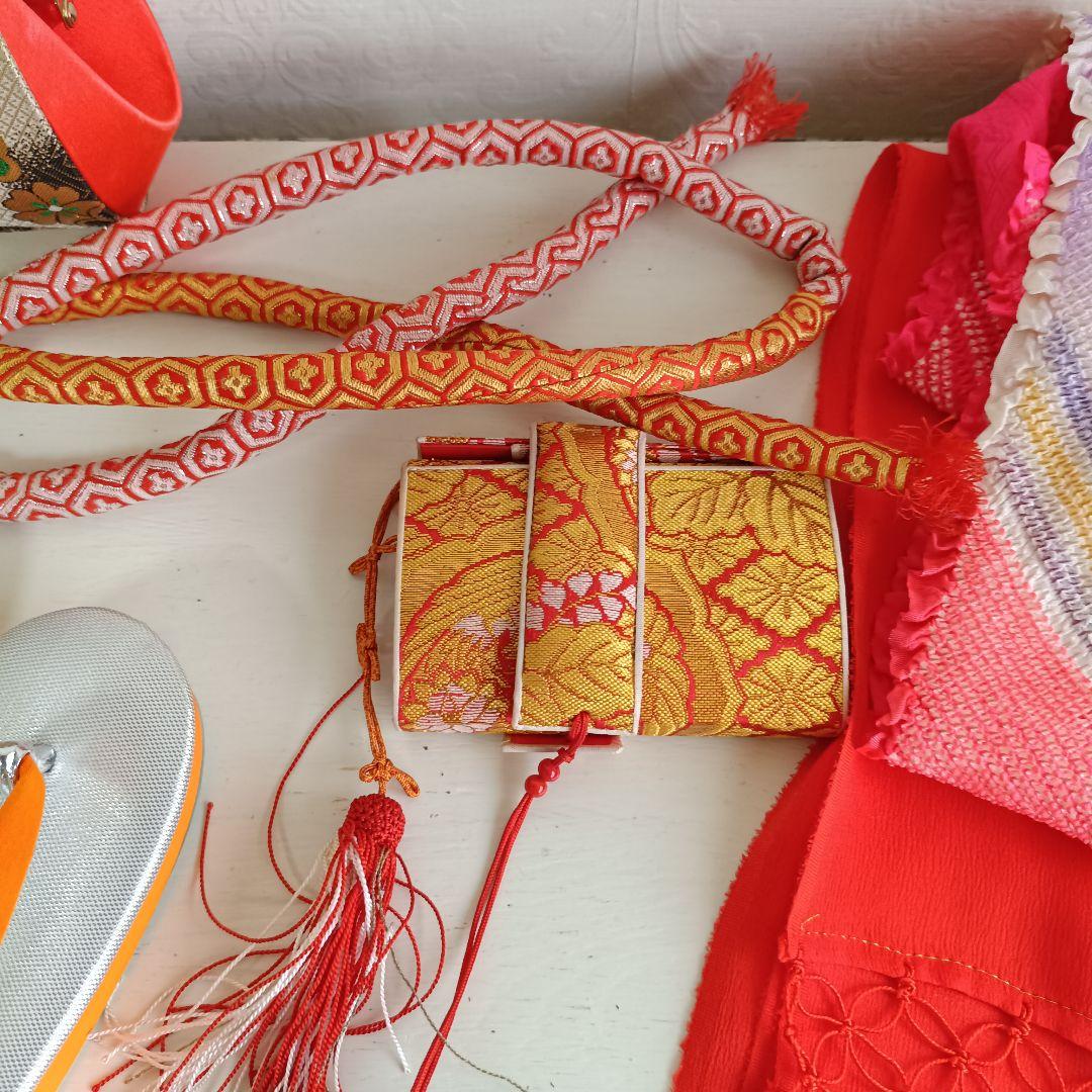 正絹☆誂えクリーム色の着物と作り帯セット