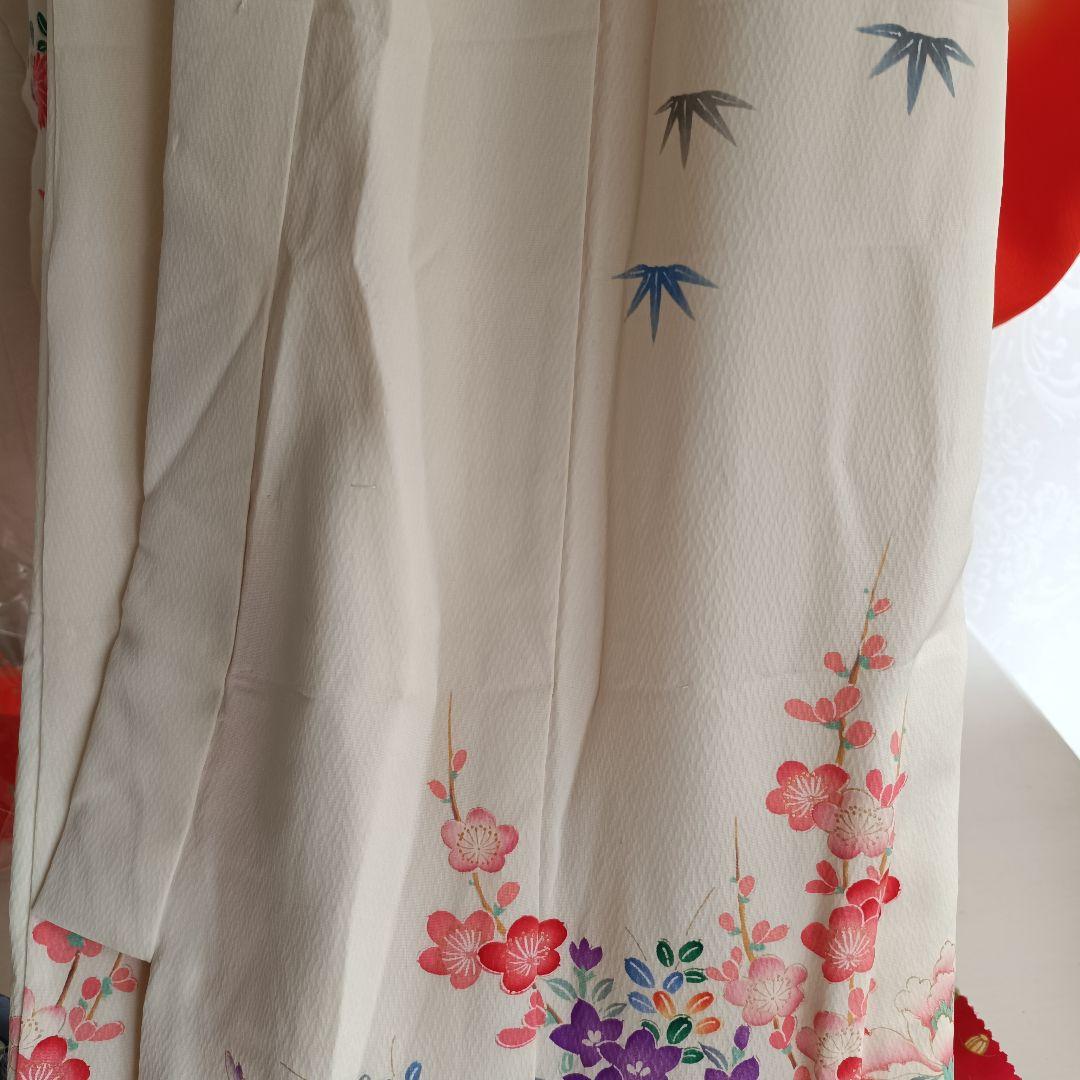 正絹☆誂えクリーム色の着物と作り帯セット