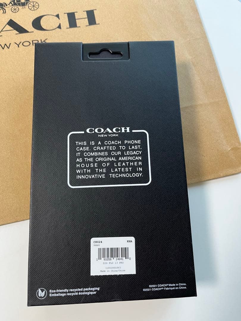 【新品未使用】 COACH iPhone 13 PRO 手帳型ケース ブラック