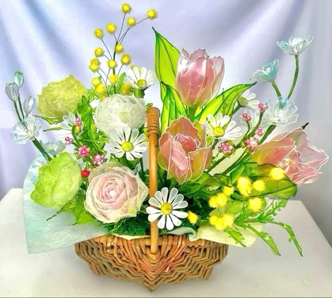 アメリカンフラワー　ディップフラワー　NO.214（春のお花畑）