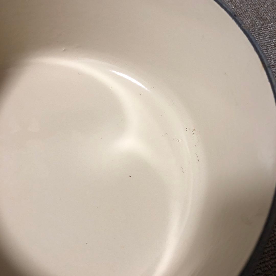 ル・クルーゼ　LE CREUSET 22cm 両手鍋　ブルー 水色