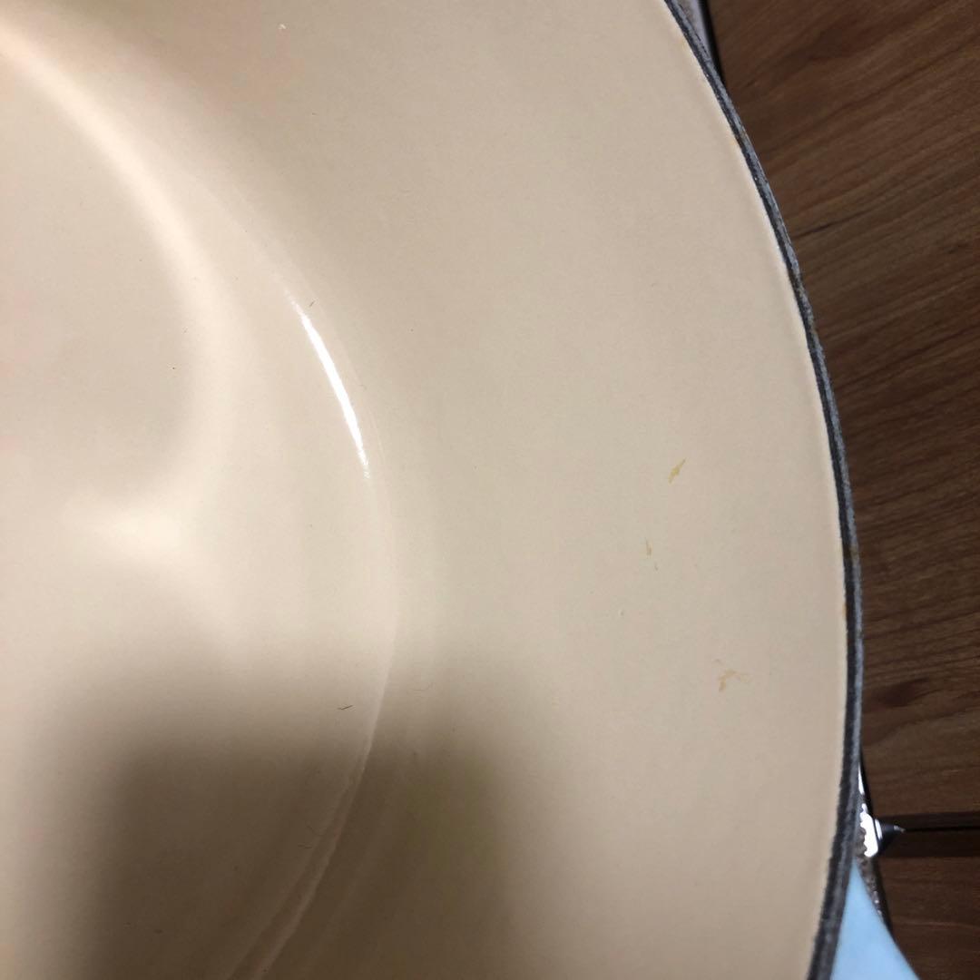 ル・クルーゼ　LE CREUSET 22cm 両手鍋　ブルー 水色