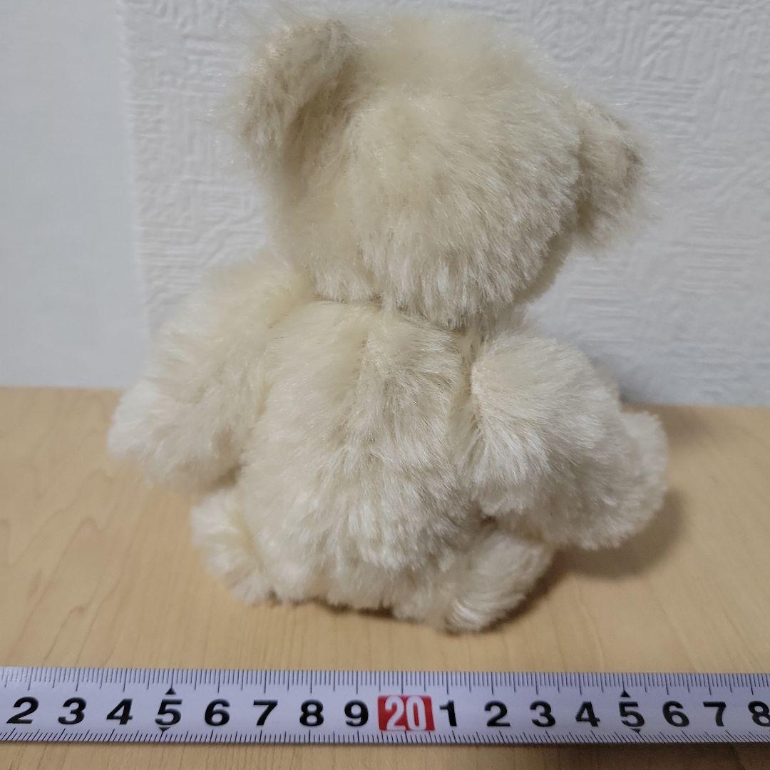 テディベア　ハンドメイド　しろのくまのぬいぐるみ　アートドール