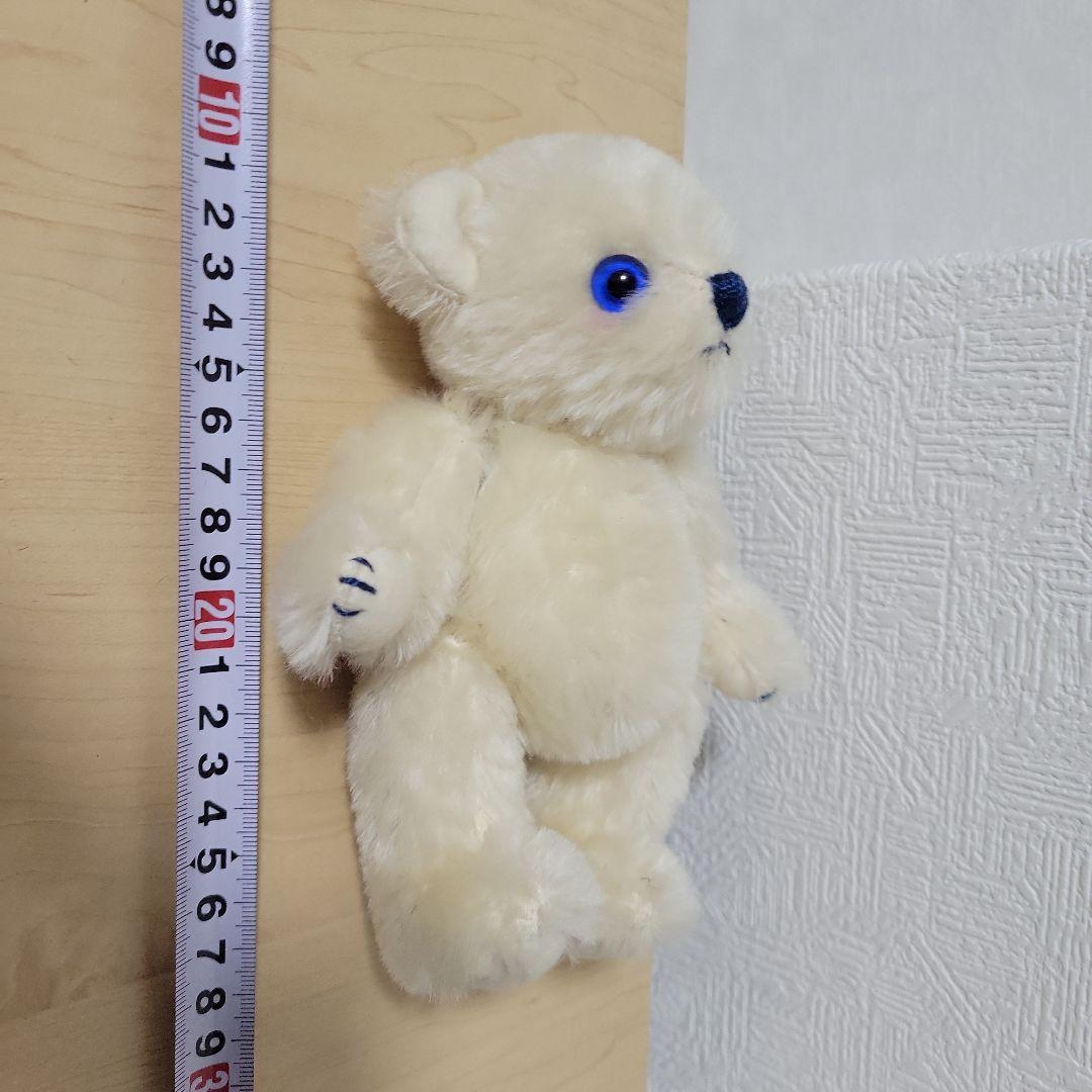 テディベア　ハンドメイド　しろのくまのぬいぐるみ　アートドール