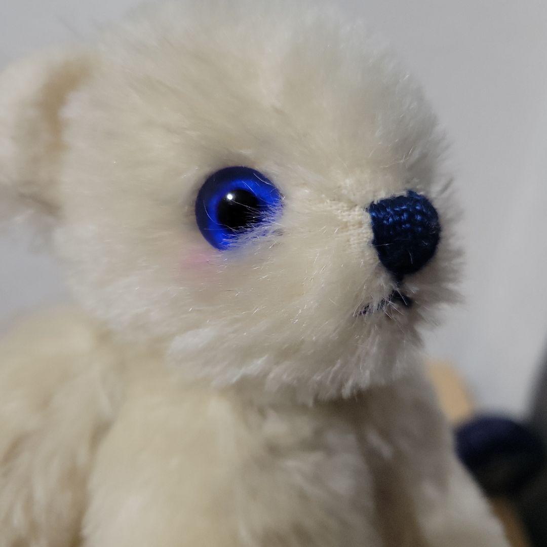 テディベア　ハンドメイド　しろのくまのぬいぐるみ　アートドール