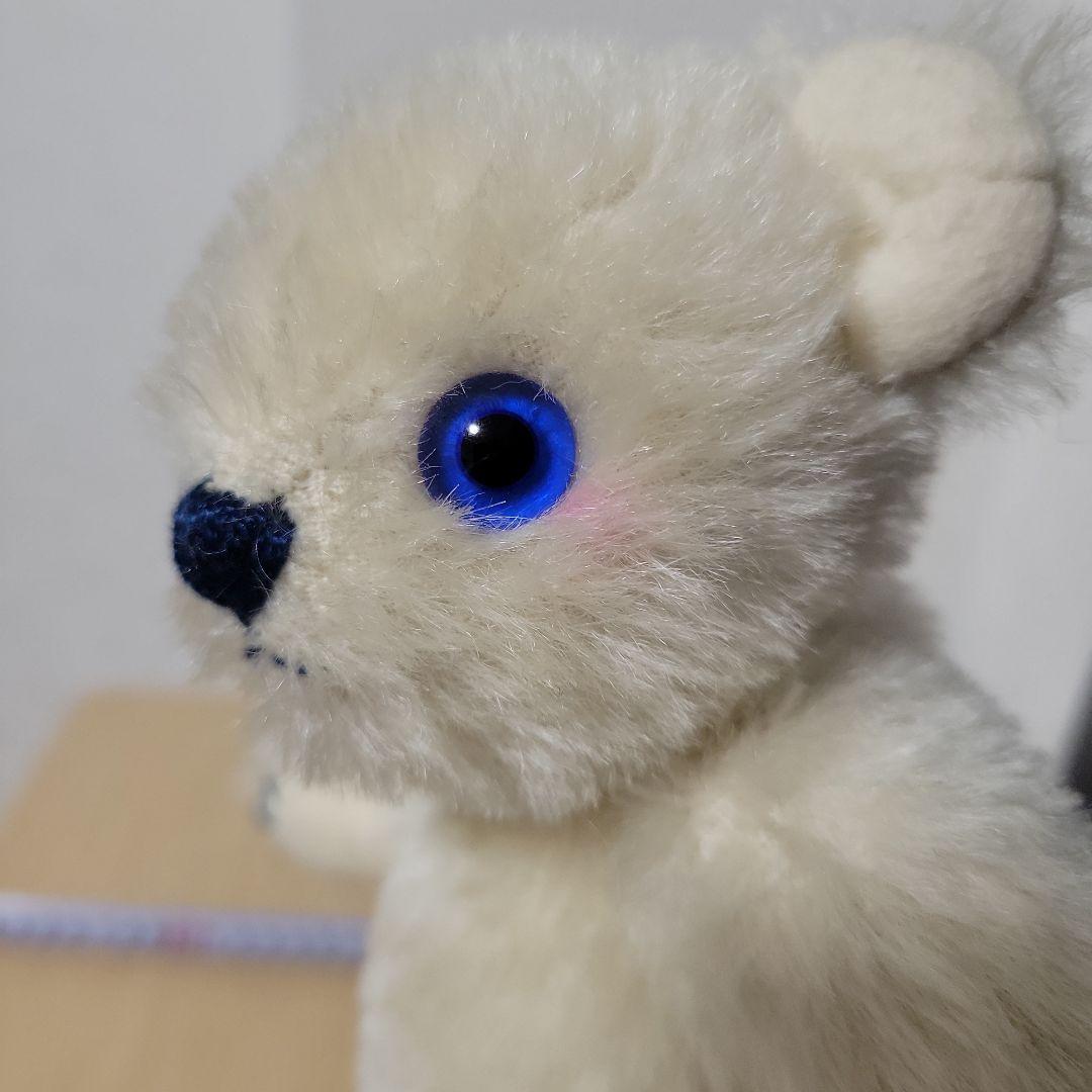 テディベア　ハンドメイド　しろのくまのぬいぐるみ　アートドール