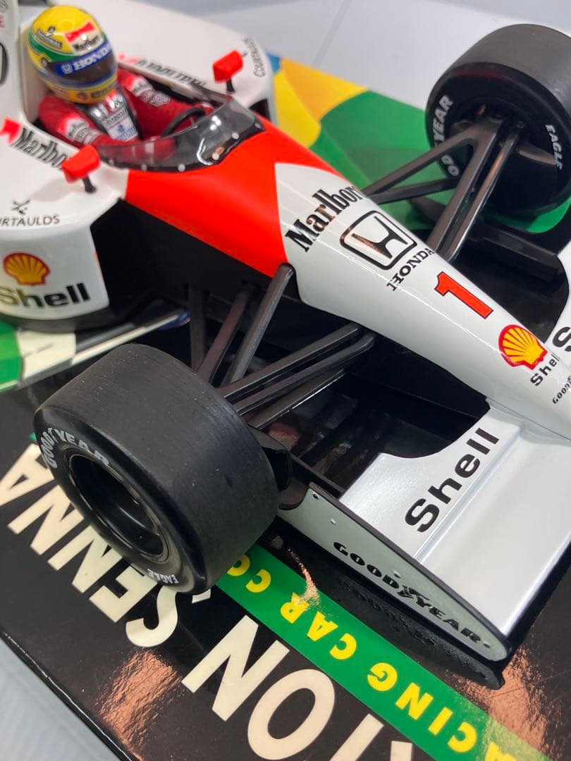【美品/マルボロ仕様】1/18 ミニチャンプス マクラーレンホンダMP4/6セナ