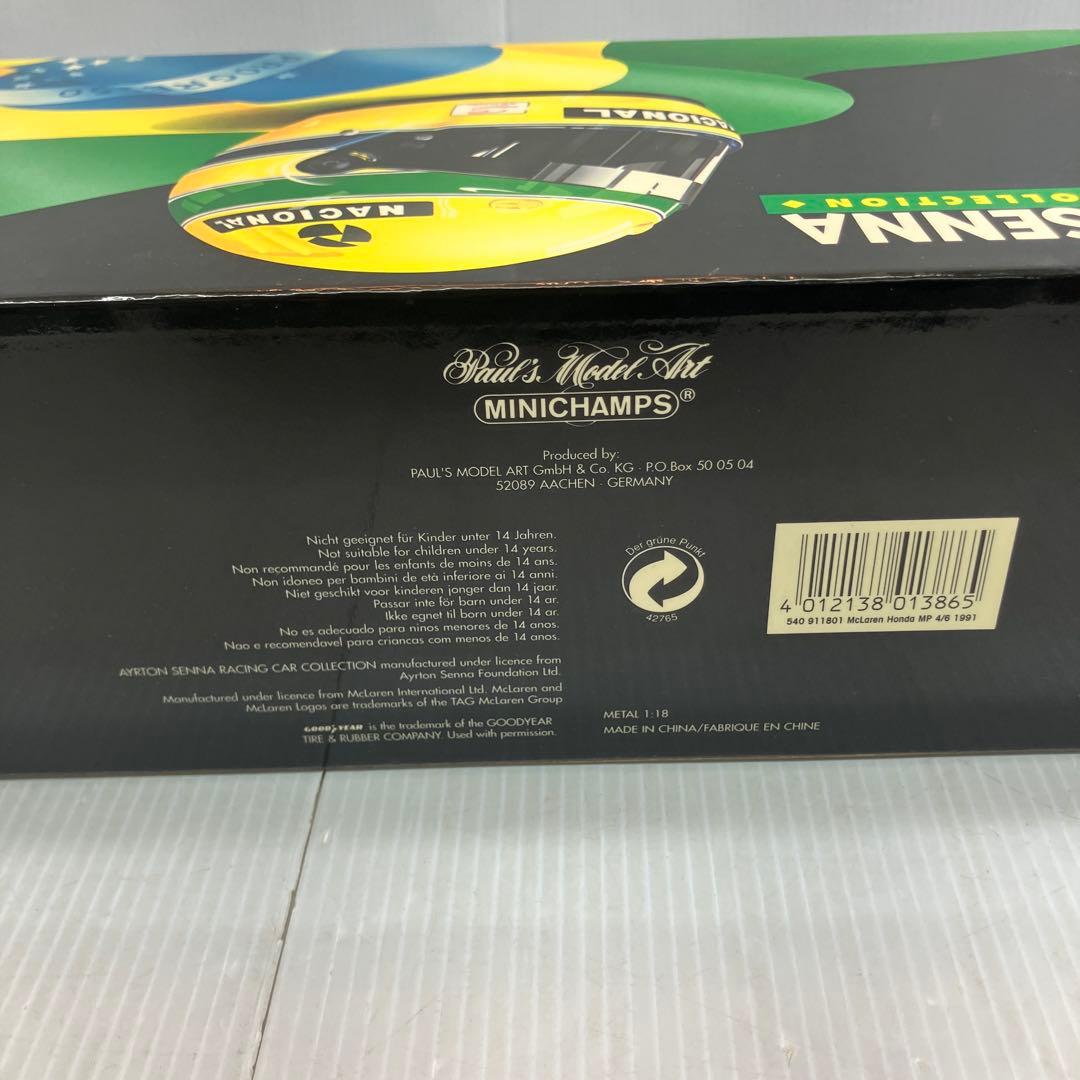 【美品/マルボロ仕様】1/18 ミニチャンプス マクラーレンホンダMP4/6セナ