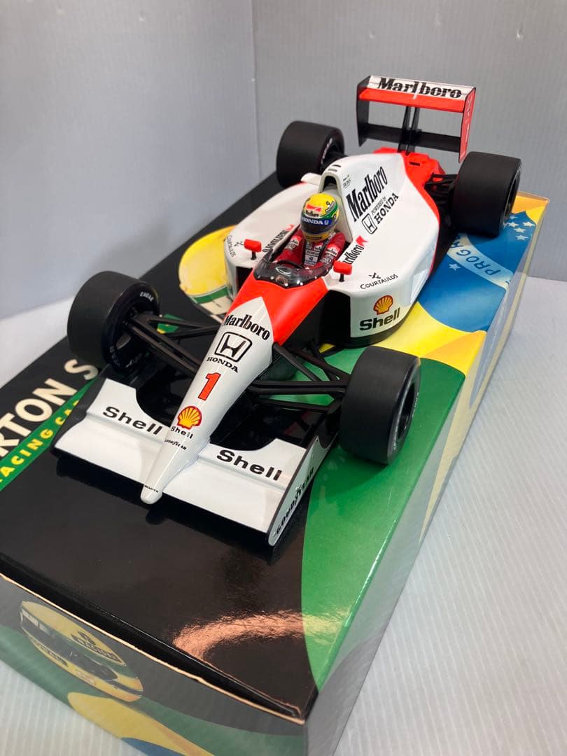 【美品/マルボロ仕様】1/18 ミニチャンプス マクラーレンホンダMP4/6セナ