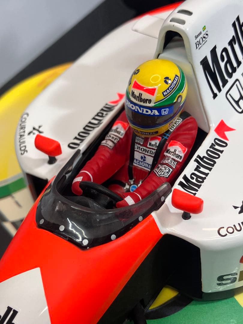 【美品/マルボロ仕様】1/18 ミニチャンプス マクラーレンホンダMP4/6セナ