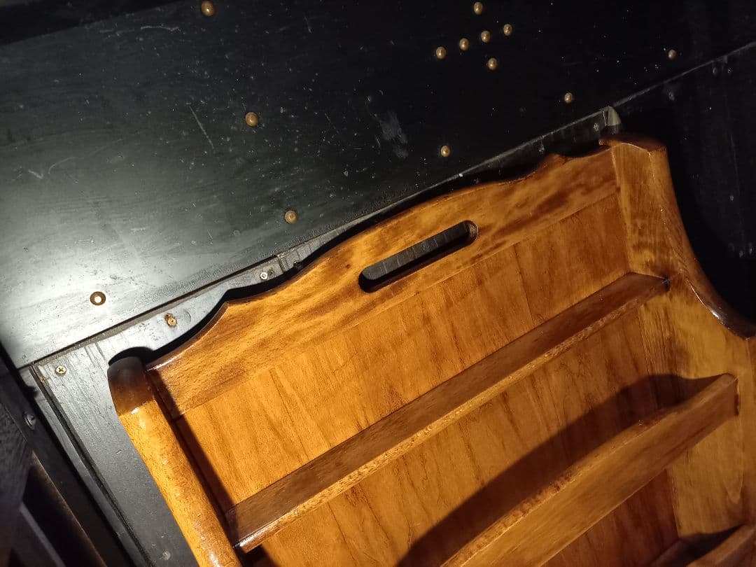 希少　浜本工芸　ヴィンテージ　タイル張り　木製　ブックスタンド