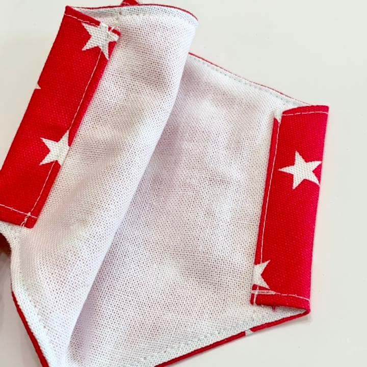 No.109 オーダーマスク　星　スター　紅色　ハンドメイド　おまとめ割