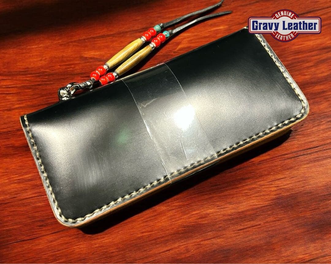 Gravy Leather ウォレット コードバン ネイティブ ライダース長財布