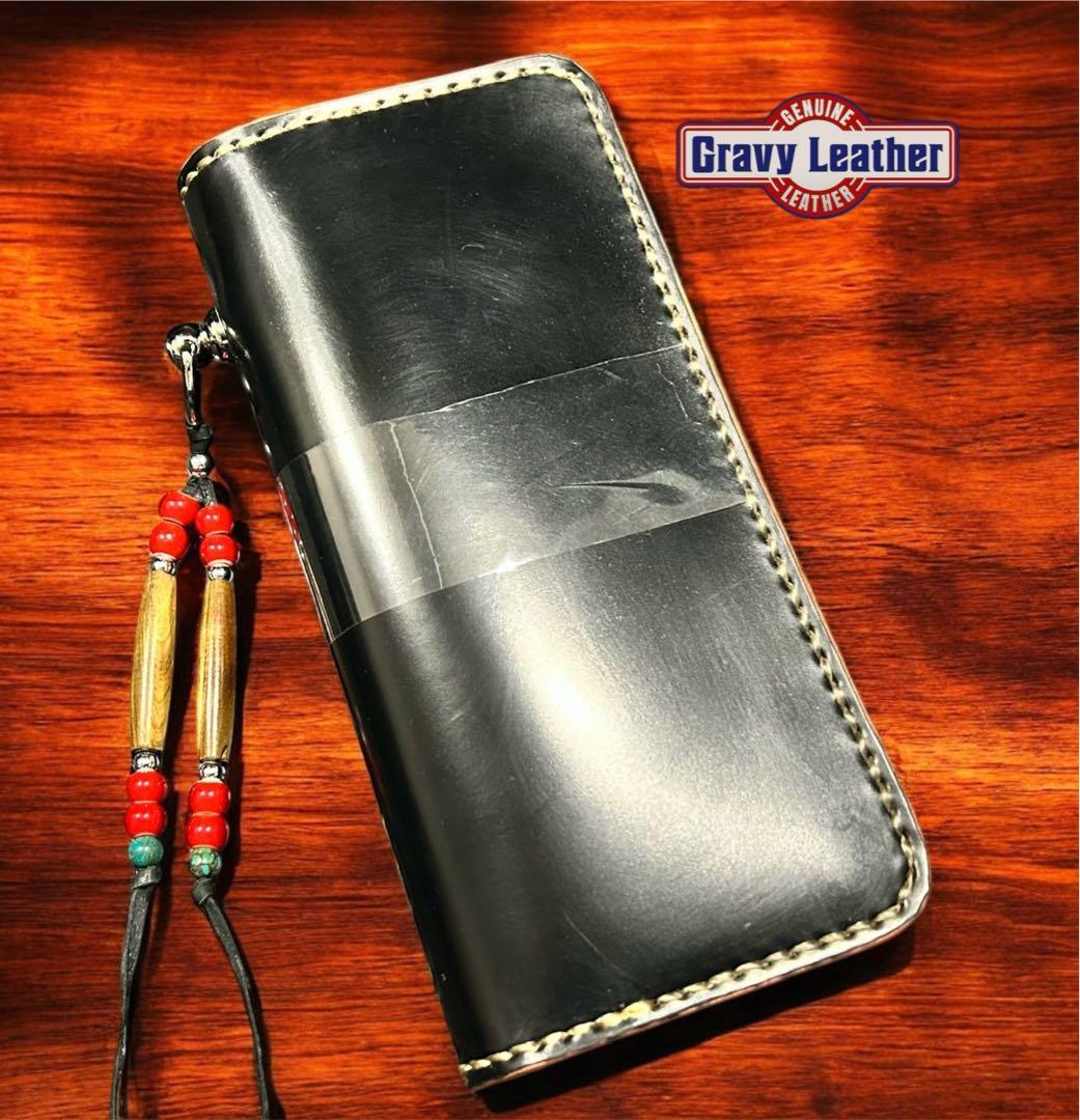 Gravy Leather ウォレット コードバン ネイティブ ライダース長財布