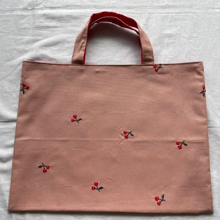 ハンドメイド♡さくらんぼレッスンバッグセット