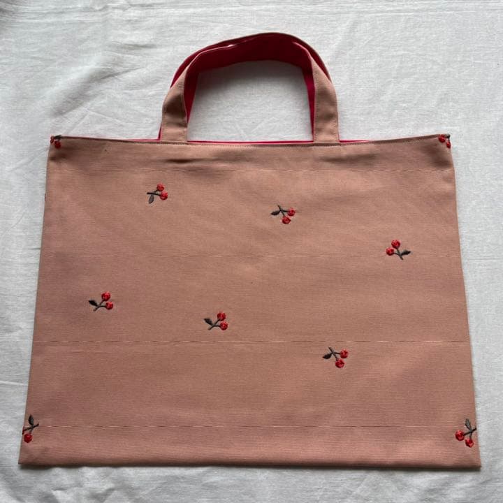 ハンドメイド♡さくらんぼレッスンバッグセット
