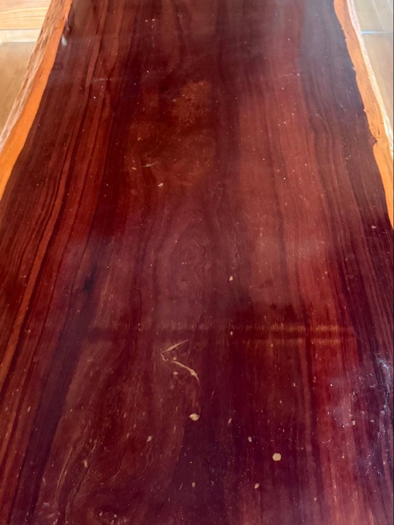 【送料込み】一枚板　花梨　ダイニングテーブル　座卓