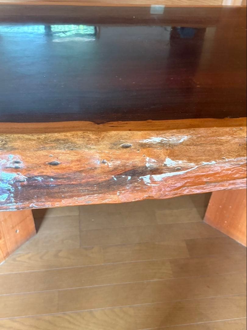 【送料込み】一枚板　花梨　ダイニングテーブル　座卓