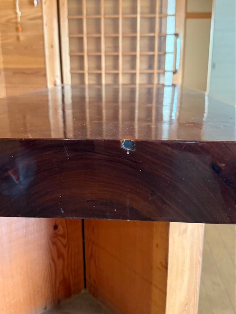 【送料込み】一枚板　花梨　ダイニングテーブル　座卓