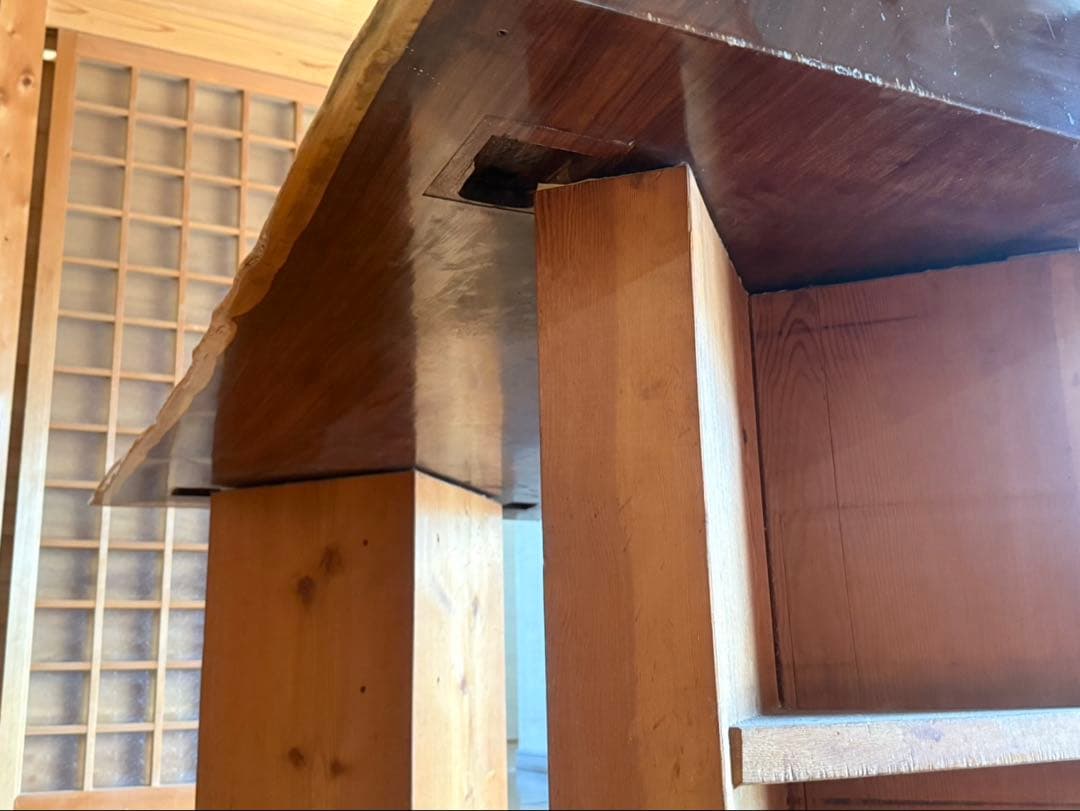 【送料込み】一枚板　花梨　ダイニングテーブル　座卓