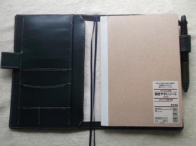 ほぼ日手帳カズン対応　レザー手帳カバーA5サイズ　拭き染め＆刻印