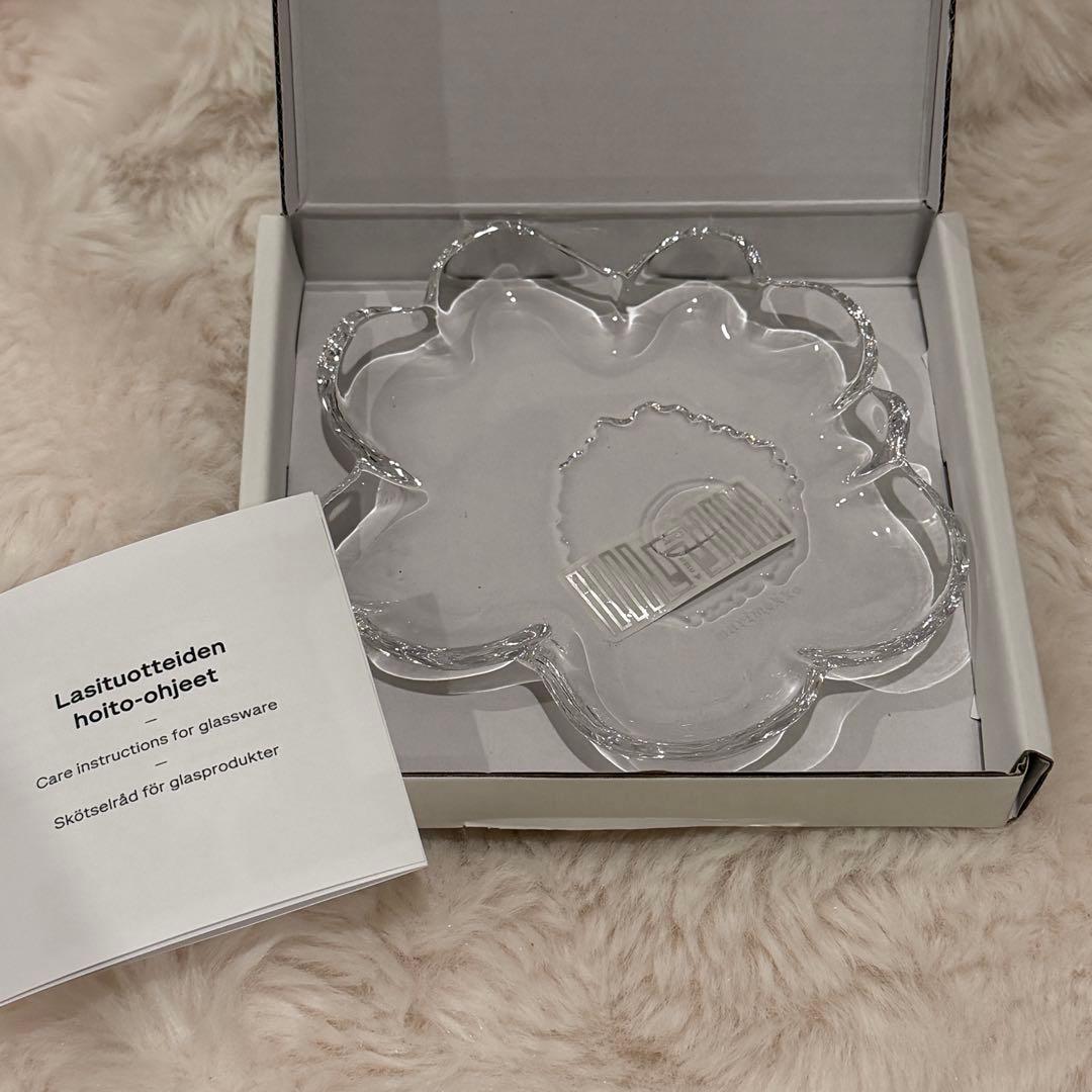 marimekko 花型ガラス皿　新品未使用