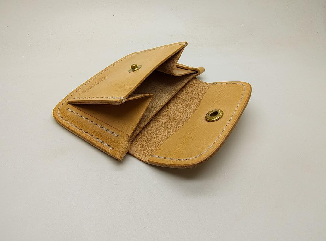 ミニマムウォレット ナチュラルレザー ミニ財布 手縫い