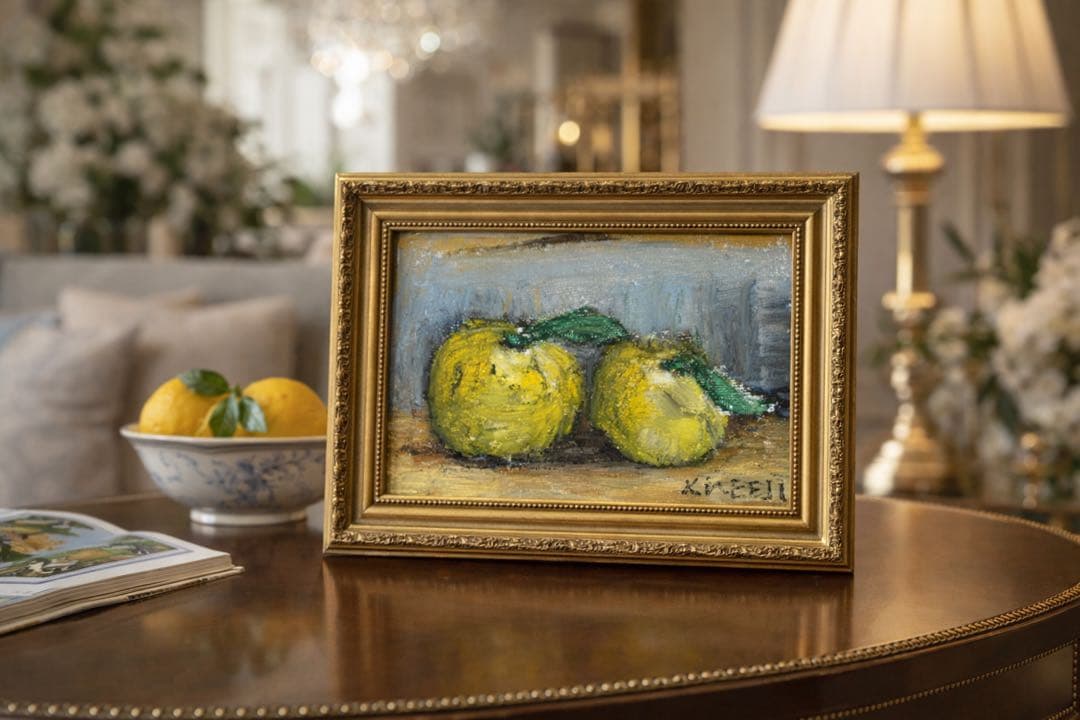 静かな実り｜柚子の小品原画（2025）