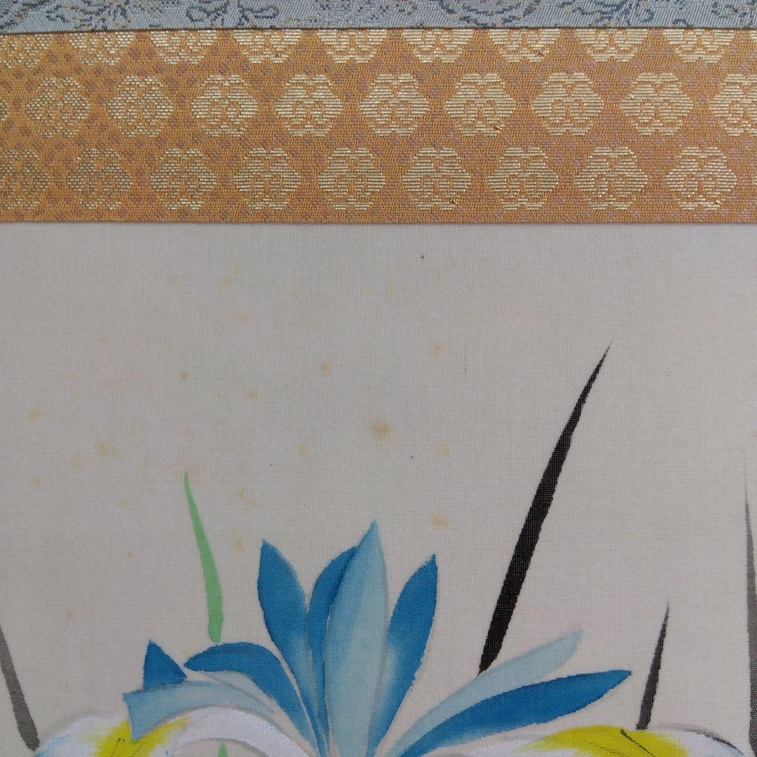 掛け軸　五月晴　青花　菖蒲