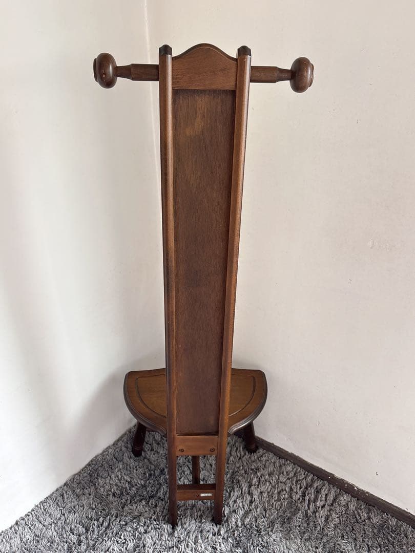 四国工芸　森のサーカス　ヴィンテージ家具　ミラー付き椅子　ハンガーラックスタンド