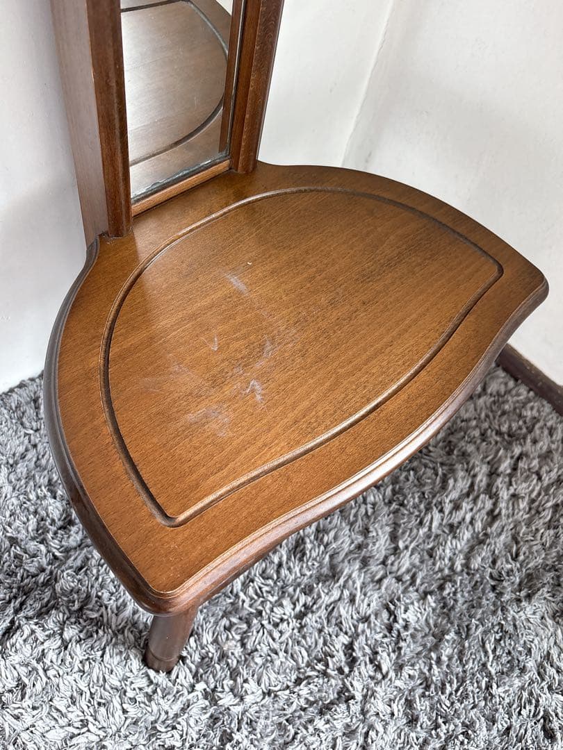 四国工芸　森のサーカス　ヴィンテージ家具　ミラー付き椅子　ハンガーラックスタンド