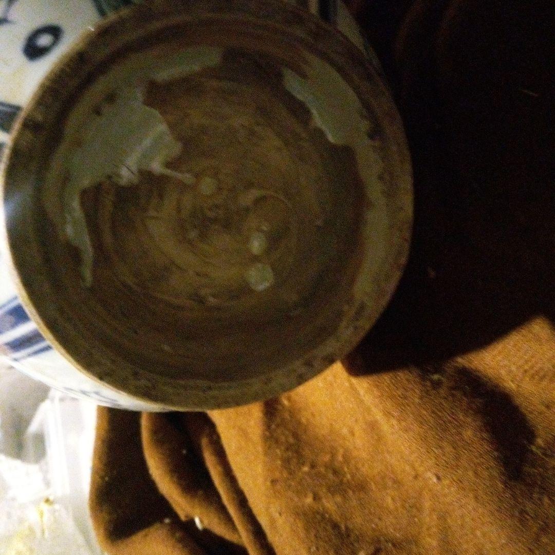 中国陶磁器　元染付　青いドラゴン模様のフラスコ型陶器