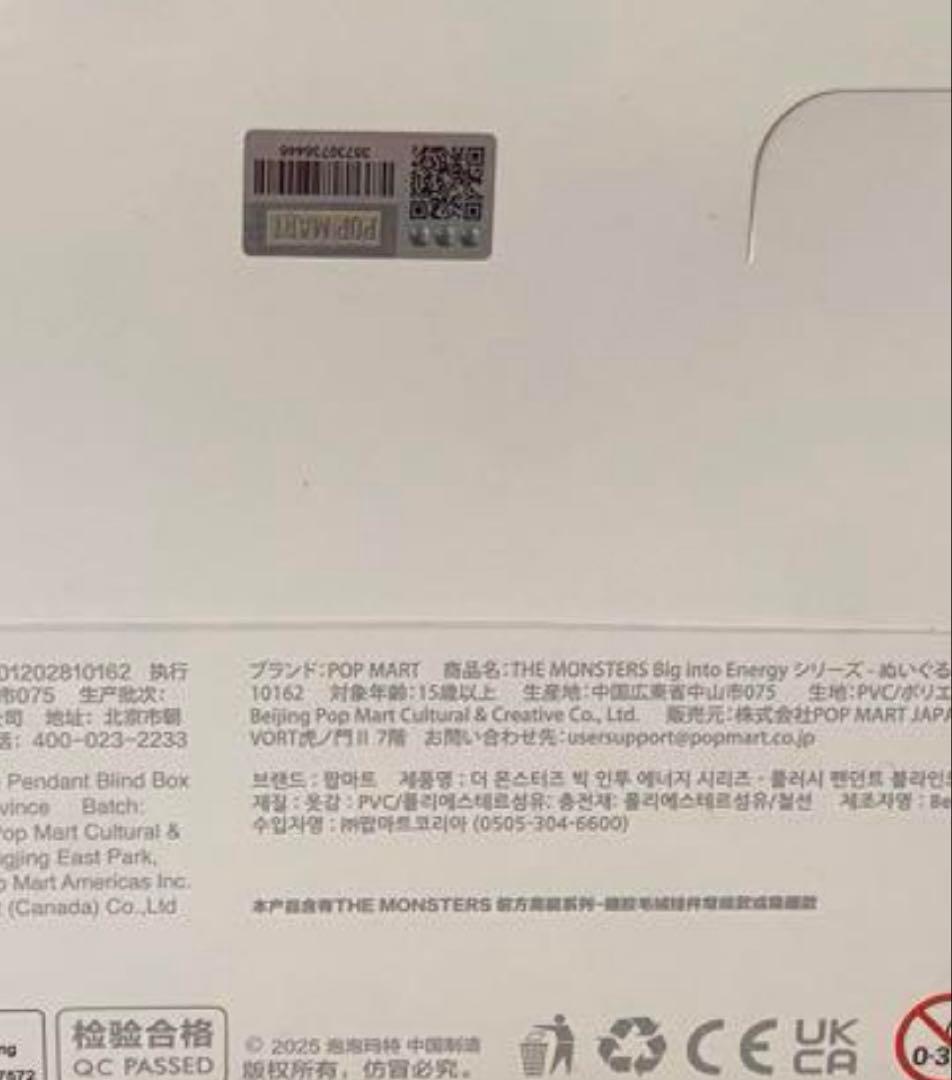 正規品　ラブブ Big into Energy アソートボックス 1箱6個入り