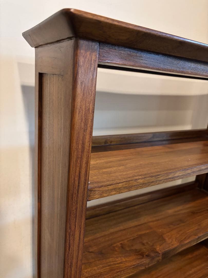 テ*ー様 スリムな本棚 シェルフ　CDラック　文庫本棚　チーク無垢材