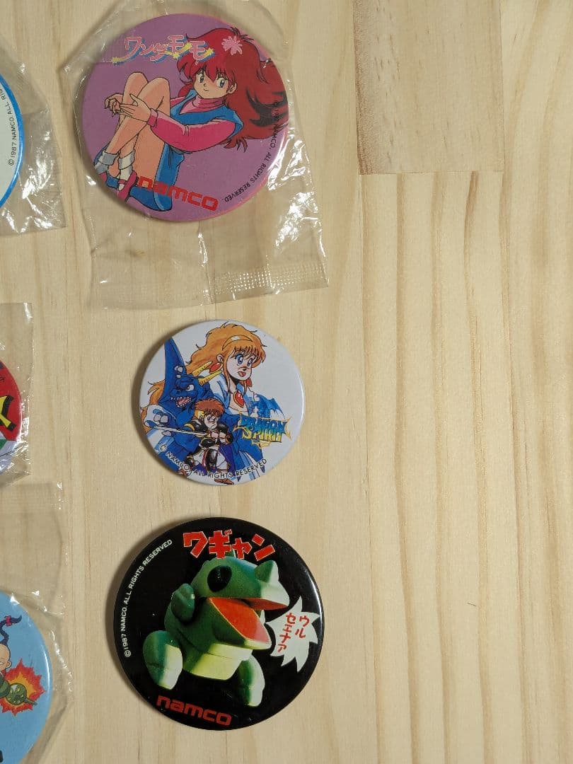 ナムコ等のレトロゲーの缶バッジ　１０個セット