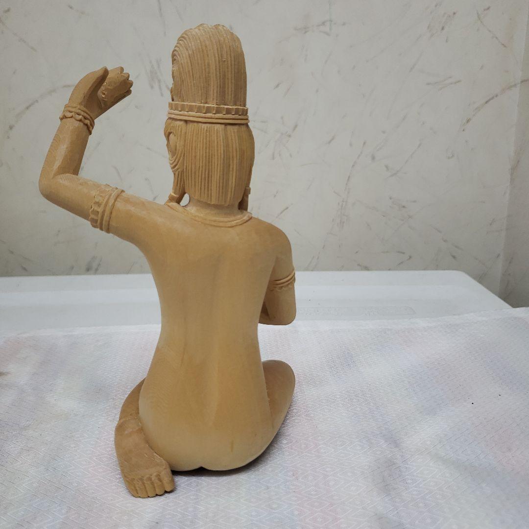 Ｂフライデー蔵出し特価美しい仏像です◆金運ヒバ材 弁財天◆秘部バチ付き２８cm
