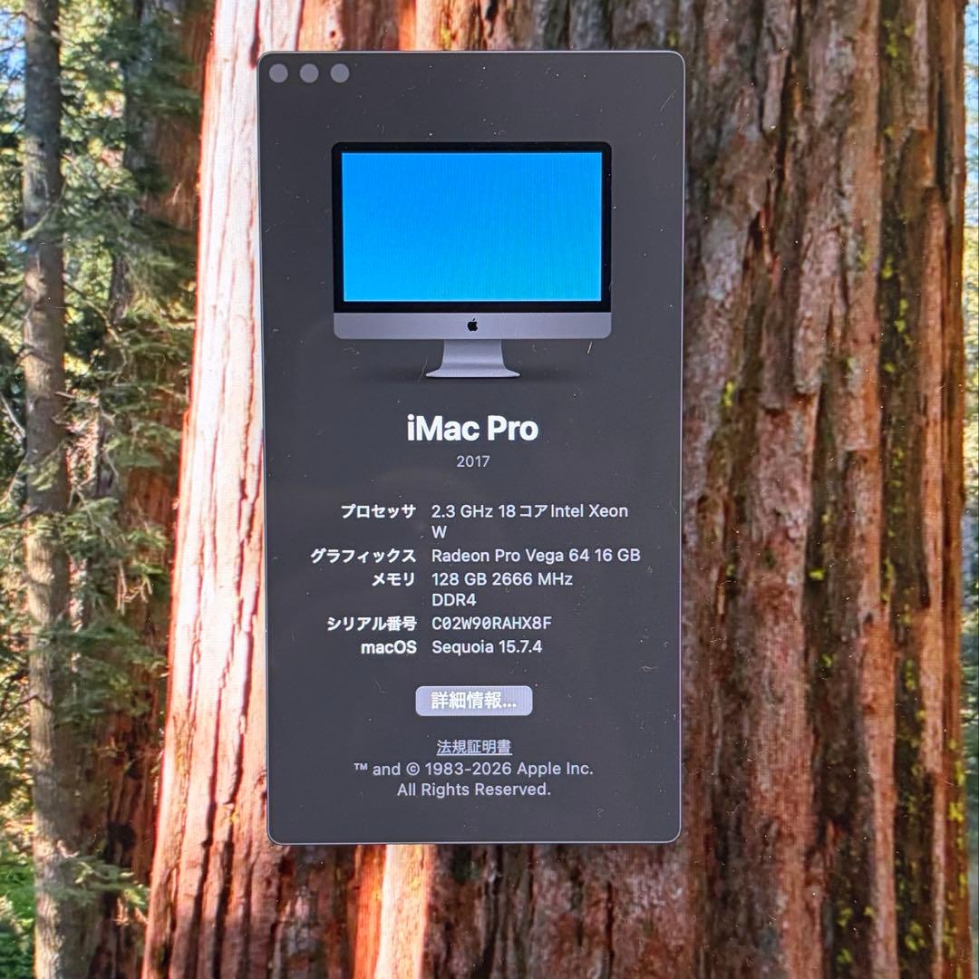 【定価150万】iMacPro2017 18コア/128GB/4T/Vega64