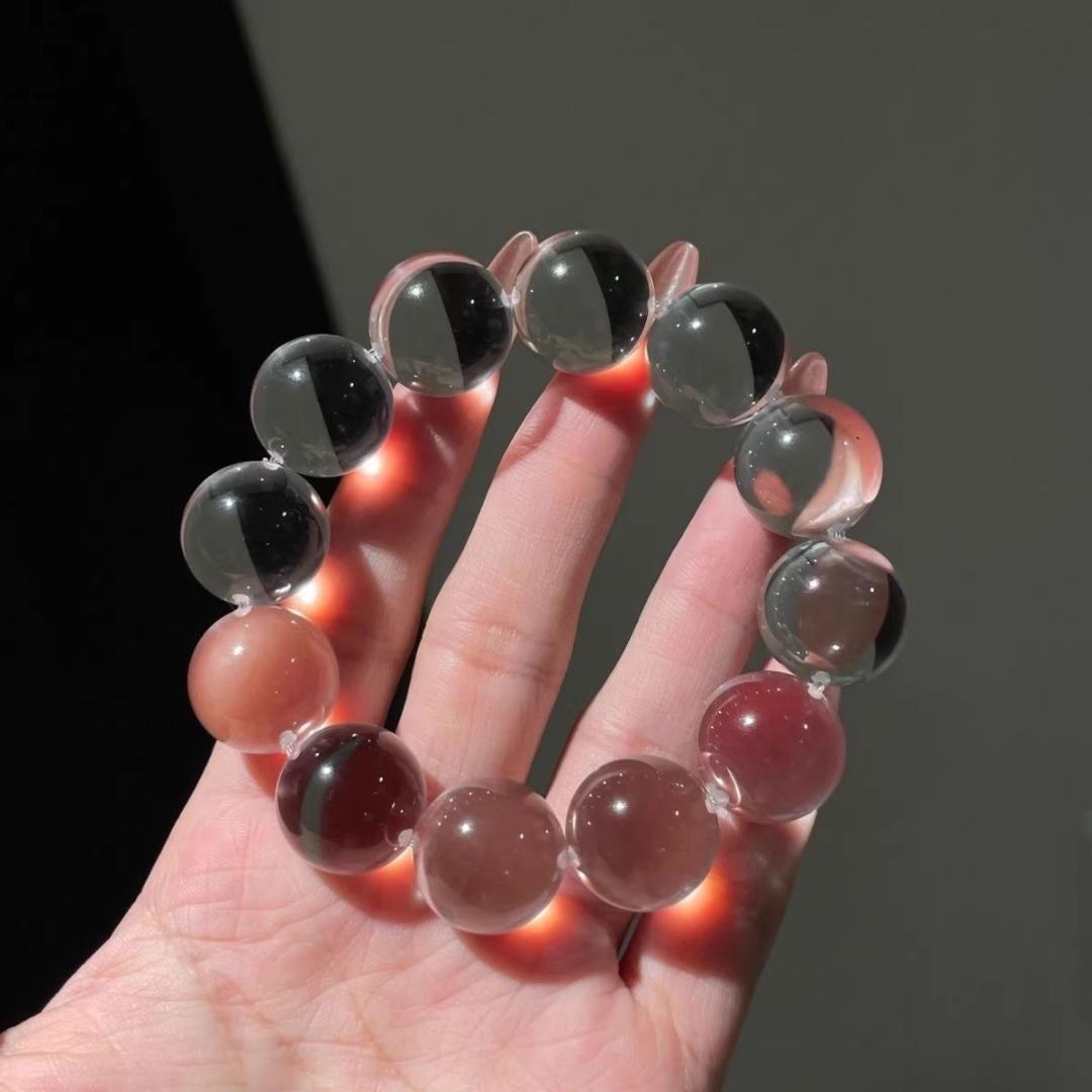 天然石 水晶ブレスレット 高透明 12mm 大玉 パワーストーン 浄化用