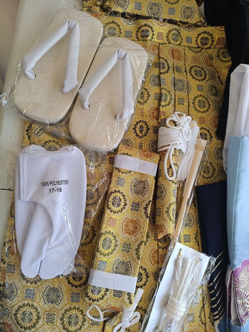 新品☆薄いブルー鷹に刺繍入りの羽織が格好良い☆男の子七五三フルセット