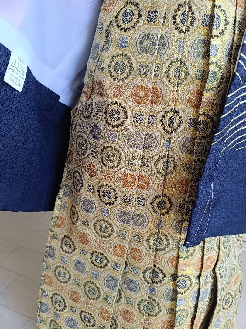 新品☆薄いブルー鷹に刺繍入りの羽織が格好良い☆男の子七五三フルセット