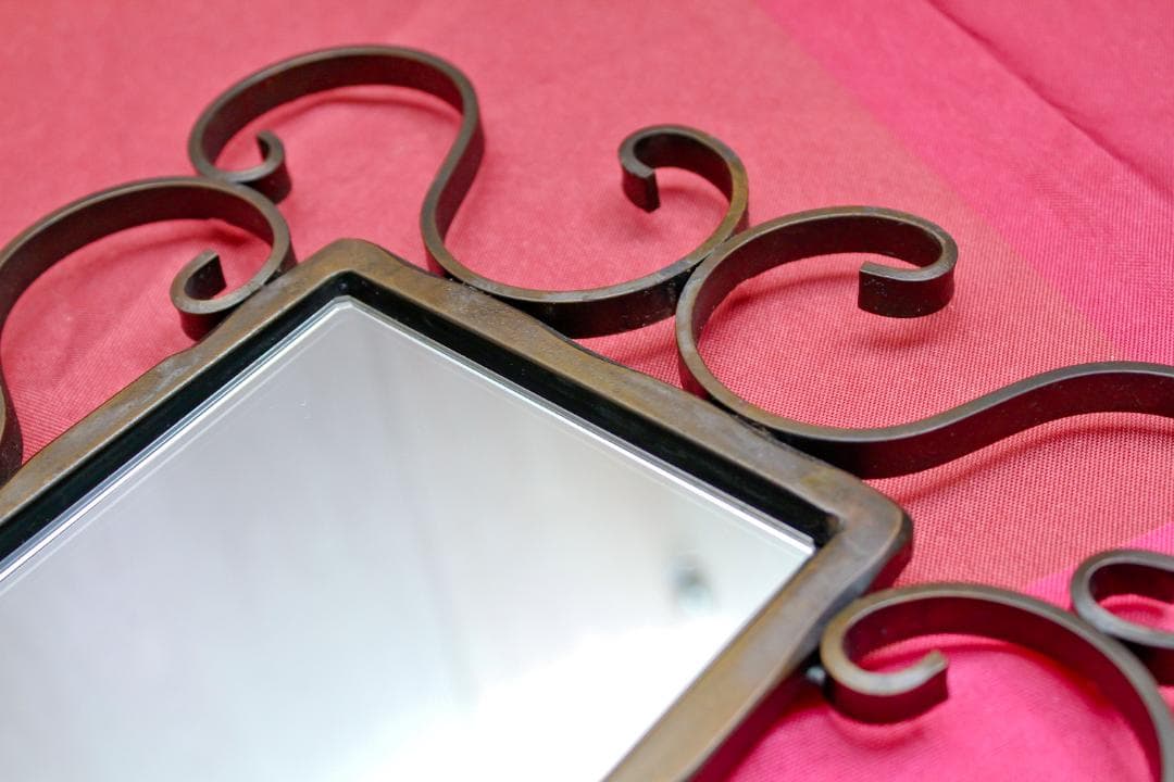 アイアンミラー　鉄職人ハンドメイド・オリジナル　36ｃｍ×24ｃｍ