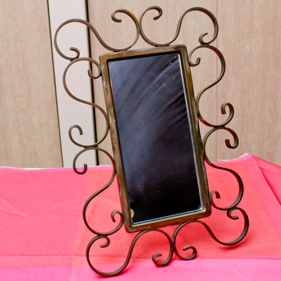 アイアンミラー　鉄職人ハンドメイド・オリジナル　36ｃｍ×24ｃｍ