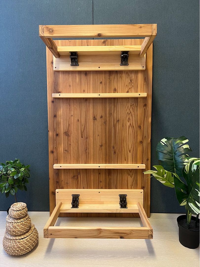 【naoさまオーダー】 ローテーブル 長方形 140cm 80cm 杉 折畳み