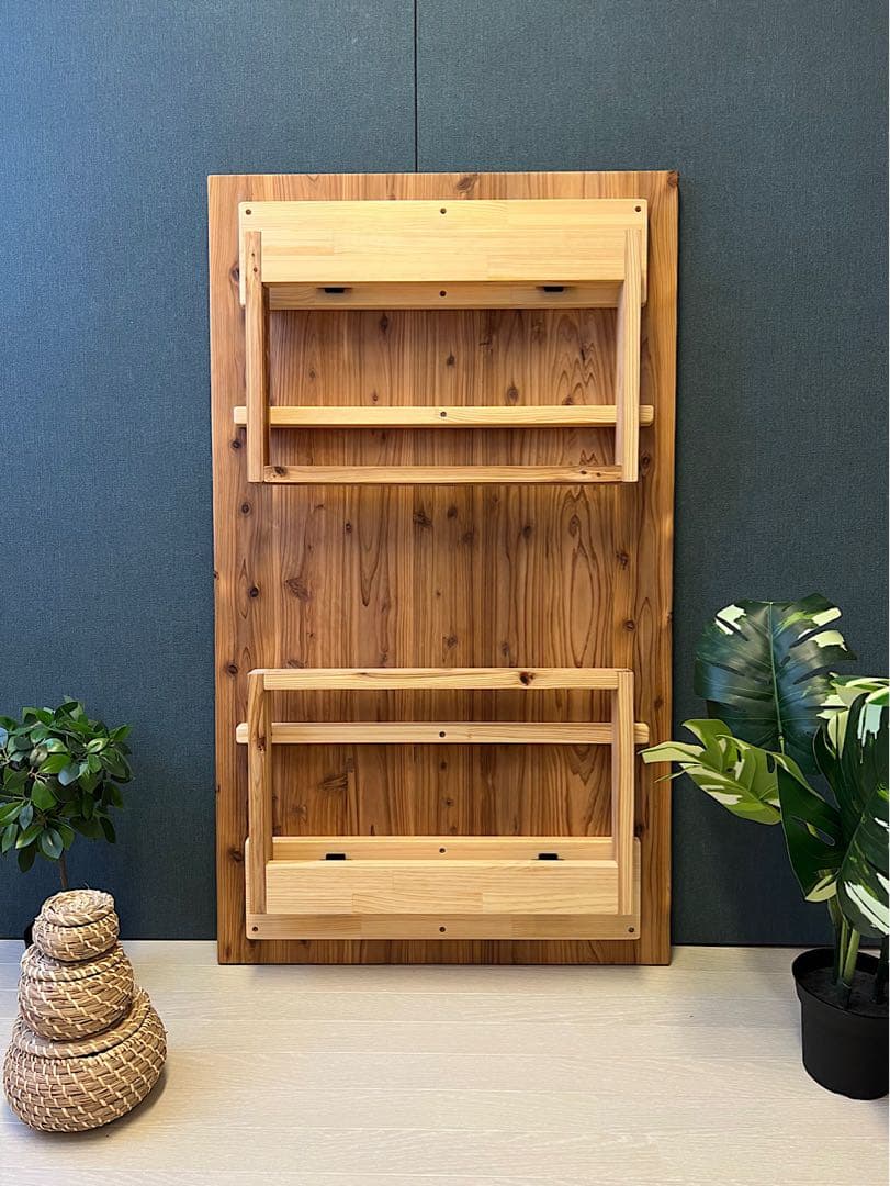 【naoさまオーダー】 ローテーブル 長方形 140cm 80cm 杉 折畳み