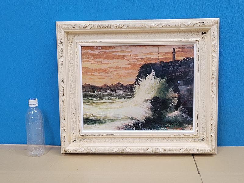 【絵画・複製品】日本画・潮ノ岬　沢悟春夫　JOA-244