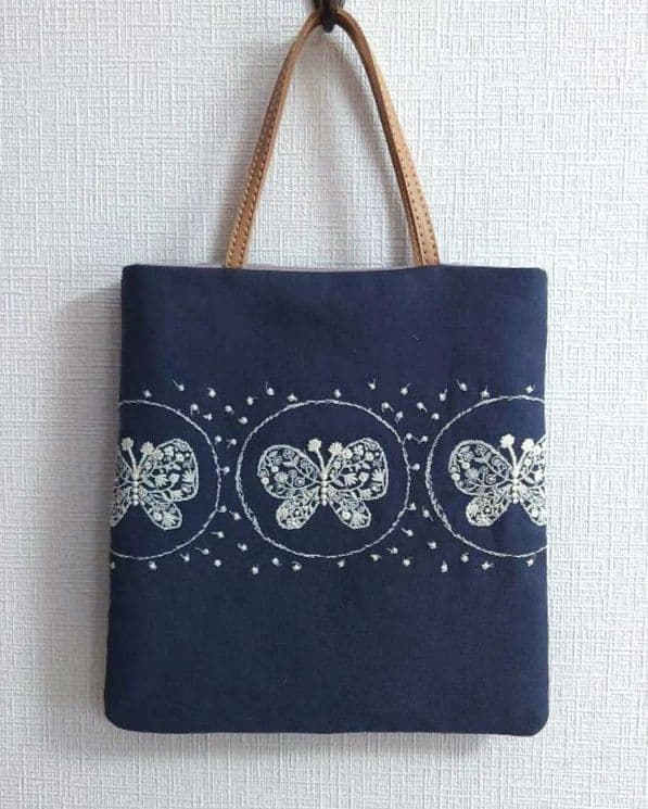 ミナペルホネン　パッチワーク　forestwingミニトートバッグ