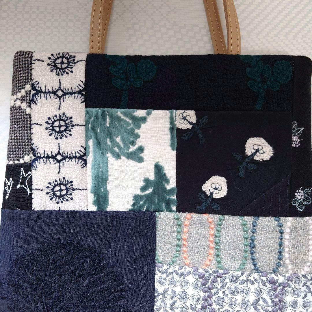 ミナペルホネン　パッチワーク　forestwingミニトートバッグ